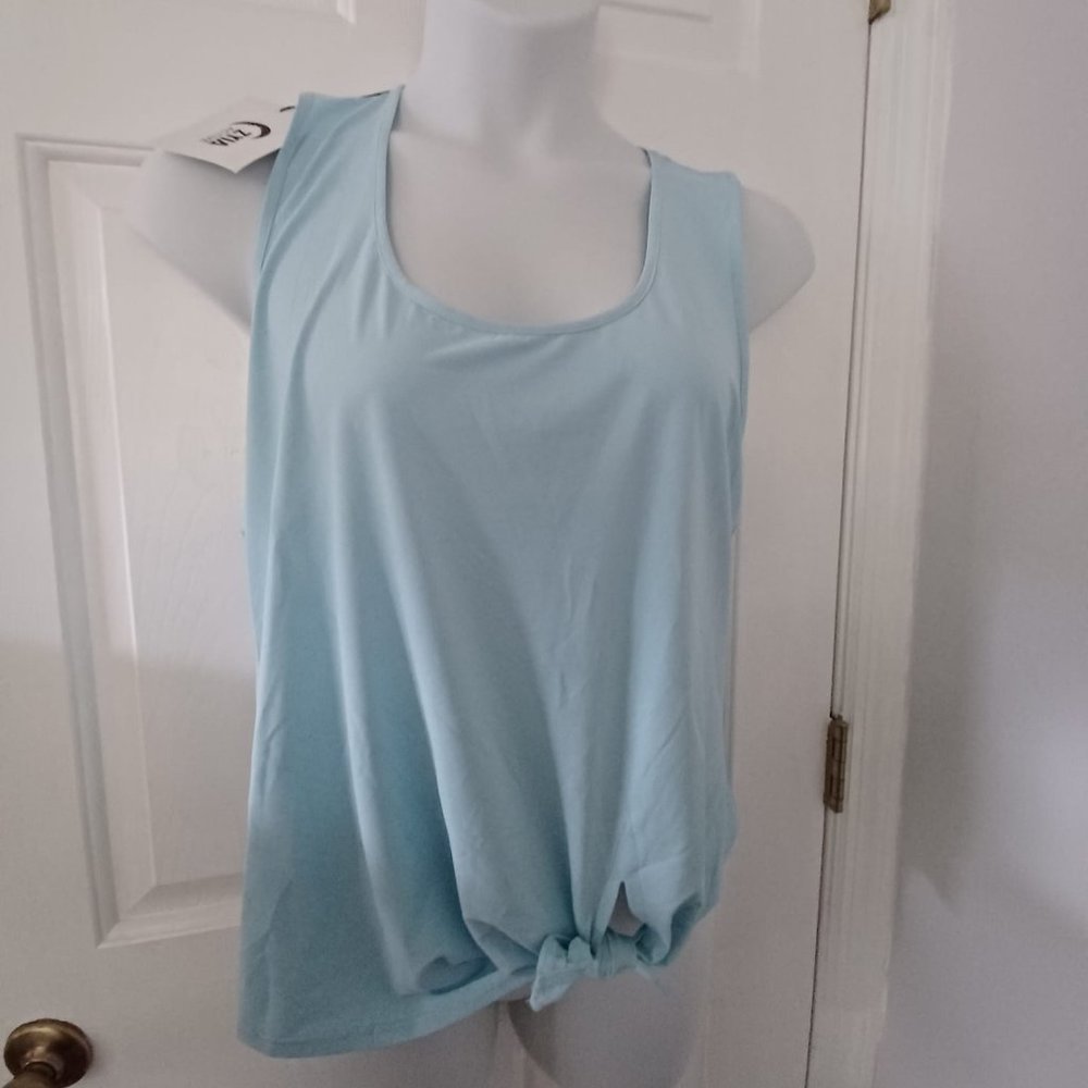 ZYIA TANK SKY BLUE KNOT JUST A CUTE TANK XXXL
